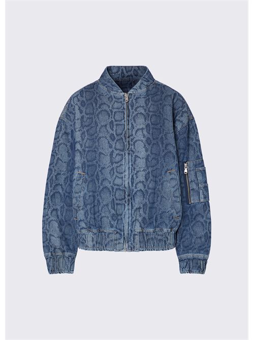 Bomber in denim pitonato LIU JO | UF6509D0397/79154